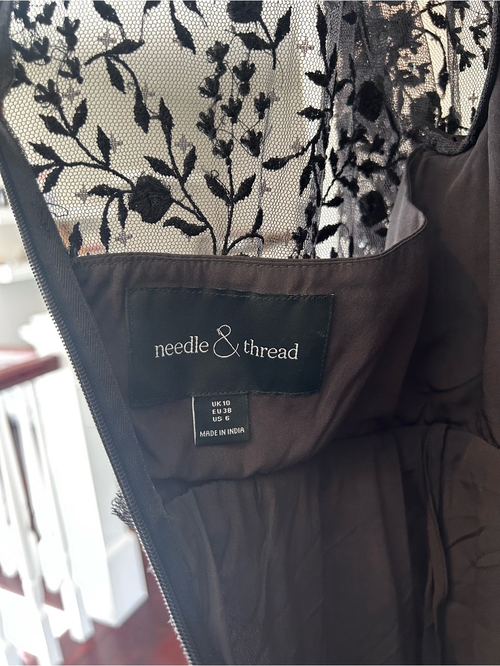 Needle & Thread Black Lace and Sequin Maxi Dress - Picture 6 of 9